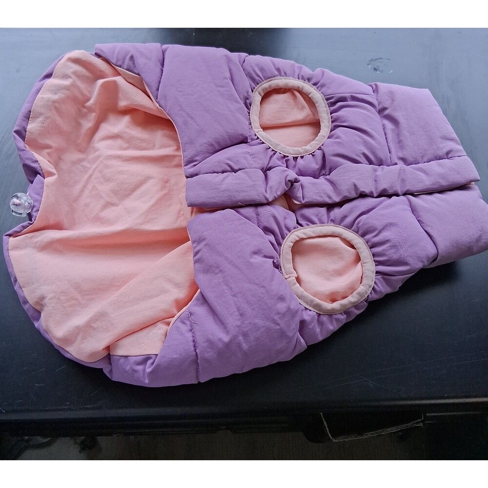 Purple Dog Puffer Jacket Oodles Quilted Bubble Hem Small - Picture 6 of 12